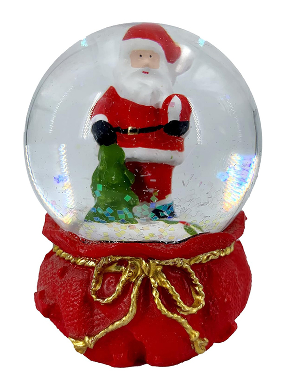 Christmas Magic Santa Water Globe, 4.5cm, Red