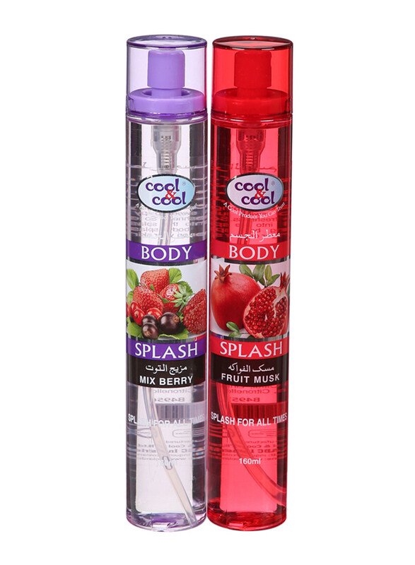 

Cool & Cool 2-Piece Mis Berry & Fruit Musk Set for Women, 2 x 160ml Body Splash