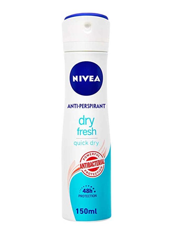 NIVEA Antiperspirant Spray for Women, Dry Fresh Antibacterial Protection, 150ml