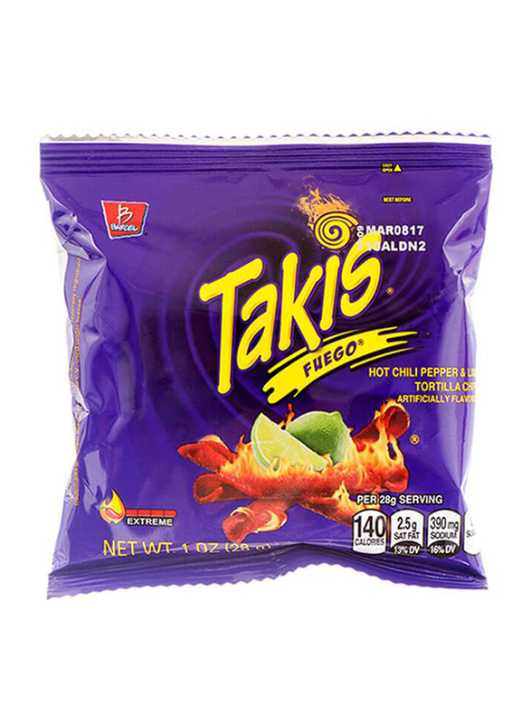 Takis Fuego Hot Chili Pepper & Lime Rolled Tortilla Chips - 25-1.2