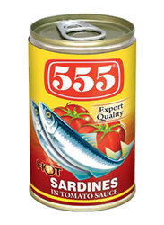 555 Hot Sardiness in Tomato Sauce, 155g