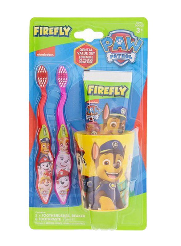 Firefly Paw Patrol Toothbrushes with Toothpaste, 2 Pieces