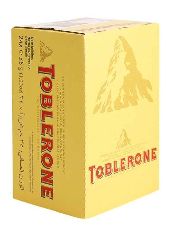Toblerone Swiss Milk Chocolate Bar, 24 x 35g