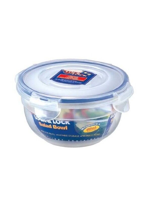 

Lock & Lock Round Food Container, 480ml, hsm943, Clear