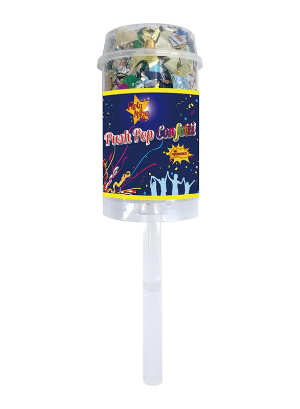 

Party Magic Foil Confetti Push Poppers, 2 Pieces, Multicolour