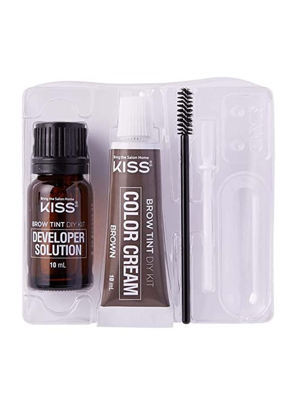 Kiss Brow Tint Diy Kit, Brown