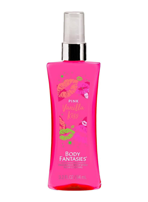 

Body Fantasies 2-Piece Pink Vanilla Kiss Perfume Set for Women, 2 x 94ml Body Spray