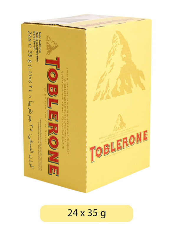 Toblerone Swiss Milk Chocolate Bar, 24 x 35g