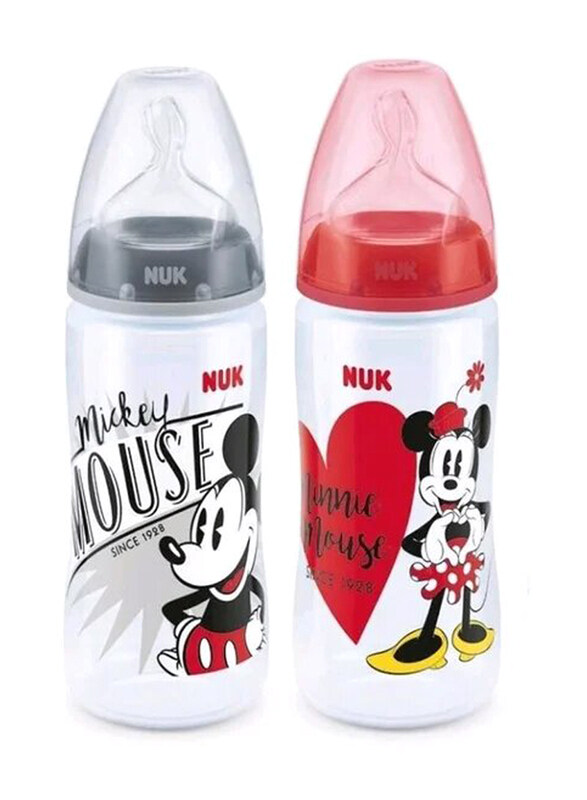 Nuk Anti-Colic Mickey Mouse First Baby Bottle, 300ml