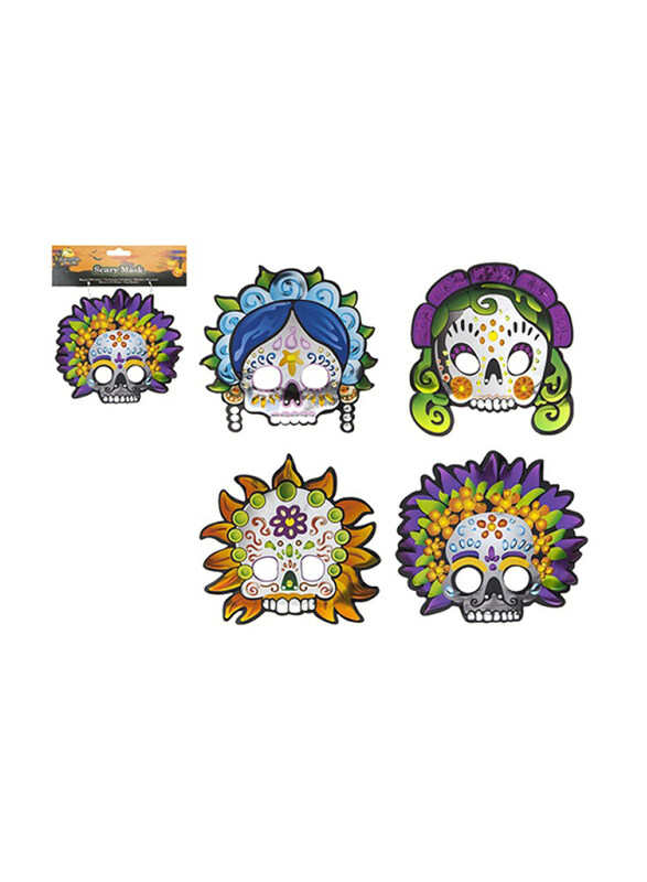 

Halloween Scary Skull Shiny Felt Masks, Assorted Designs