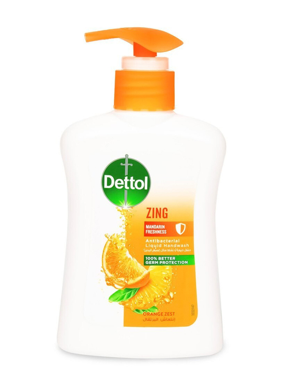 Dettol Zing Orange Liquid Hand Wash, 200ml