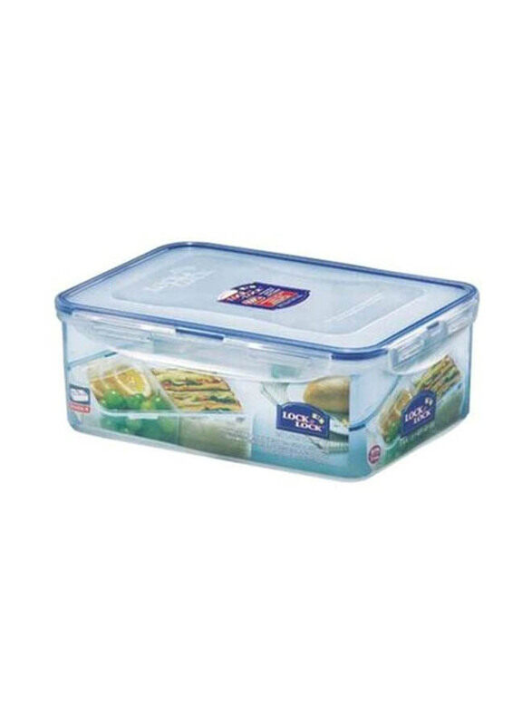 

Lock & Lock Classic Food Container with Divider, 2.6 Liters, HPL826C, Clear/Blue