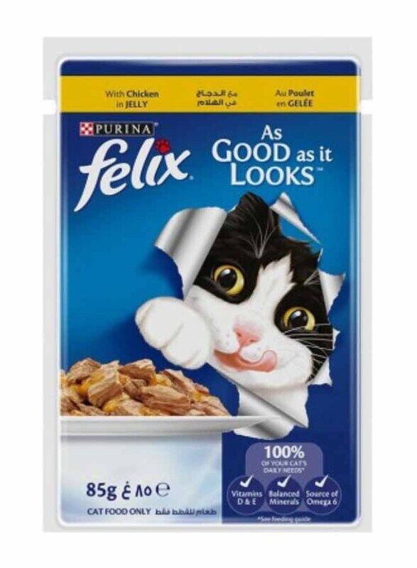 

Felix As Good As It Looks Chicken in Jelly Adult Cats Wet Food, 85g