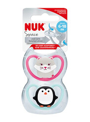 Nuk Anti-Colic Silicone Soother, 2 Pieces