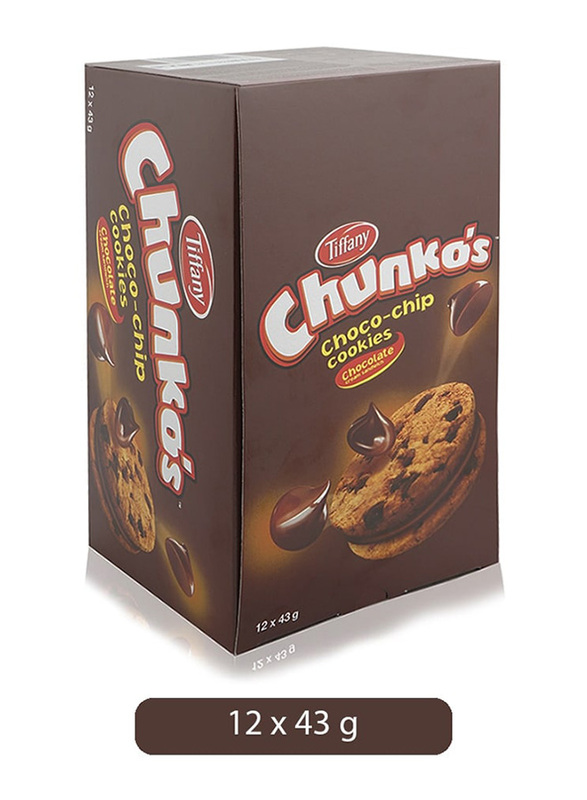 

Tiffany Chunko's Choco-Chips Sandwich Cookies, 12 x 43g