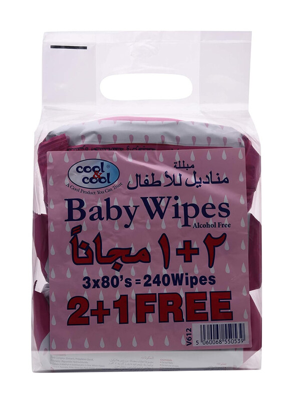 

Cool & Cool 3 x 80 Pieces Baby Wipes