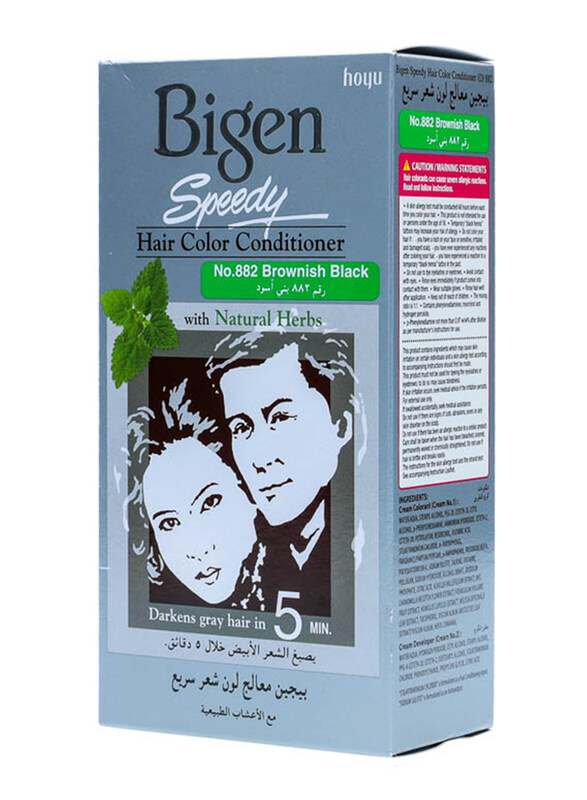 

Bigen Speedy Hair Color Conditioner with Natural Herbs, No.882 Brownish Black, 80gm