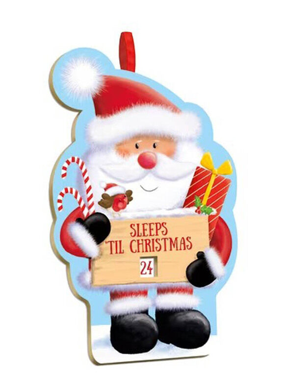 

Party Zone Giftmaker Decorations Santa Countdown, Red/White