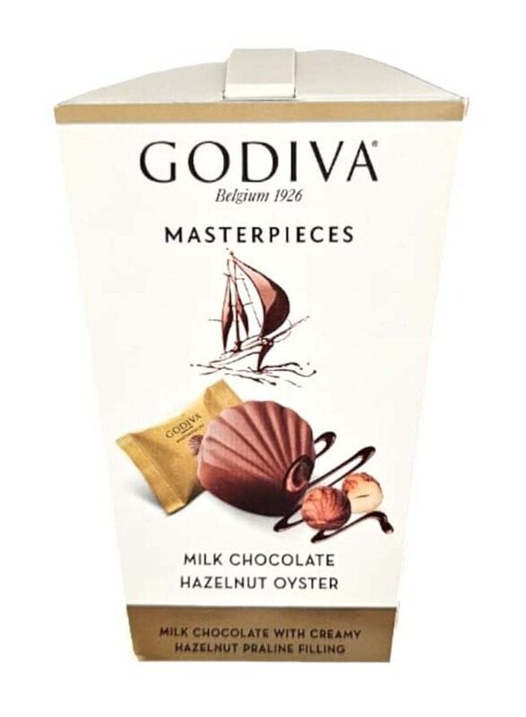 

Godiva Masterpiece Milk Chocolate Hazelnut Oyster Box, 117g