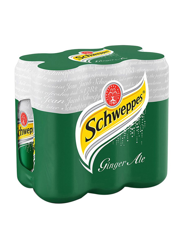 Schweppes Ginger Ale Soft Drink, 6 Cans x 250ml