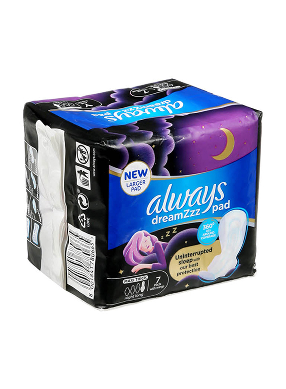 Always Maxi Thick Night Sanitary Pads, Large, 7 Pieces