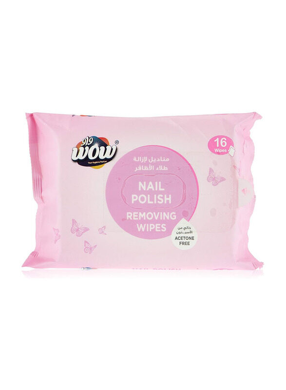 

Wow Nail Polish Remover, 16 Wipes, White