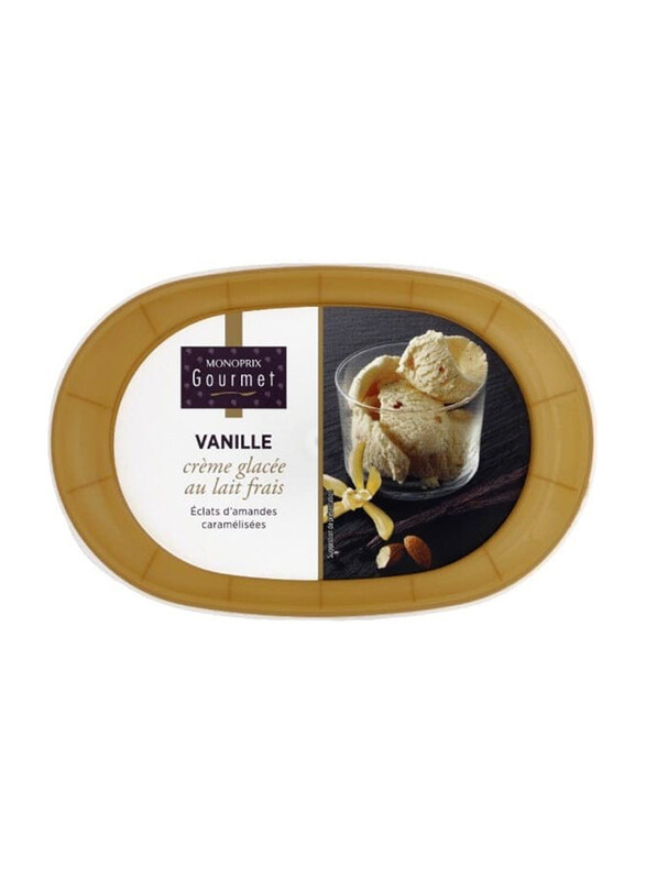 

Monoprix Gourmet Vanilla Ice Cream with Caramelized Almond Pieces, 282g