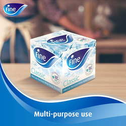 Fine Classic Sterilized White Facial Tissues, 2 Ply x 100 Sheets