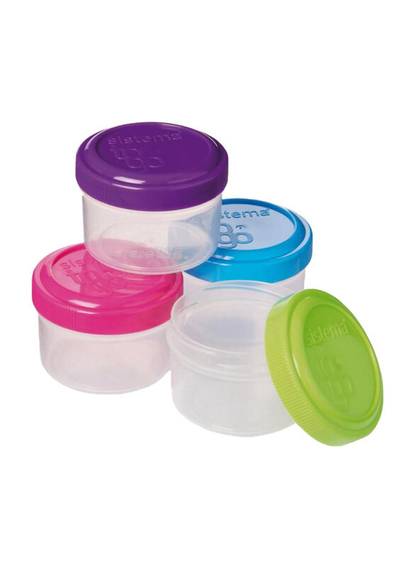 

Sistema 4-Piece Dressing To Go Food Container, 35ml, Multicolour