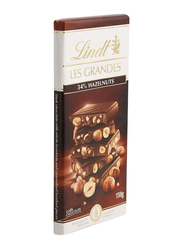 Lindt Les Grandes Dark Chocolate with Hazelnuts, 150g