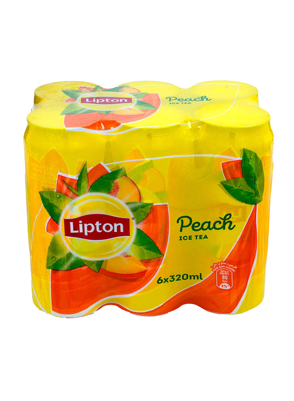 Lipton Peach Ice Tea, 6 Cans x 320ml