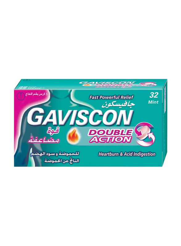 

Gaviscon Double Action Mint, 32 Tablets