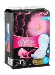 Always Cotton Thick Night Sanitary Pads, Large, 20 Pieces