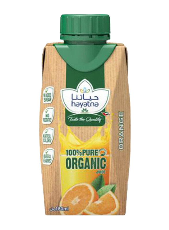 

Hayatna Organic Orange Juice, 180ml