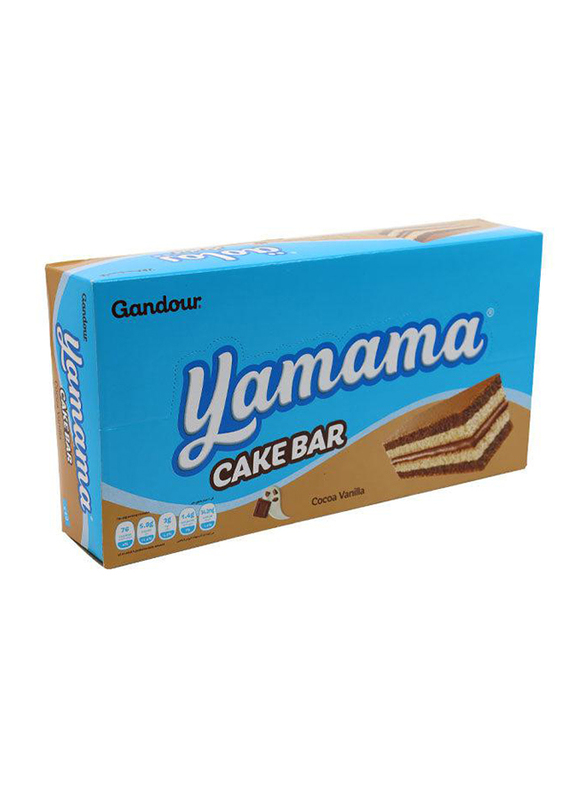 Gandour Yamama Cocoa and Vanilla Flavour Cake, 12 Pieces x 21g