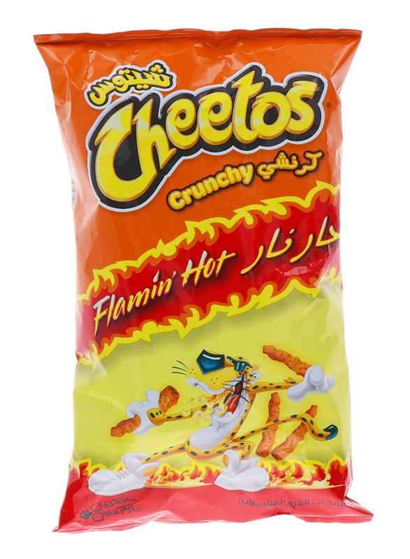 Cheetos Crunchy Flaming Hot Flavored Snacks, 205g