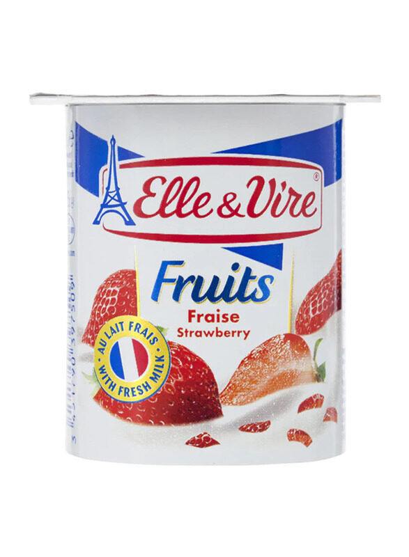 

Elle & Vire Mon Grec Strawberry Fruit Yoghurt, 4 Cups x 125g