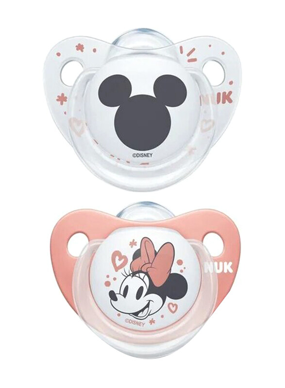 Nuk Anti-Colic Disney Mickey Silicone Soother, 2 Pieces