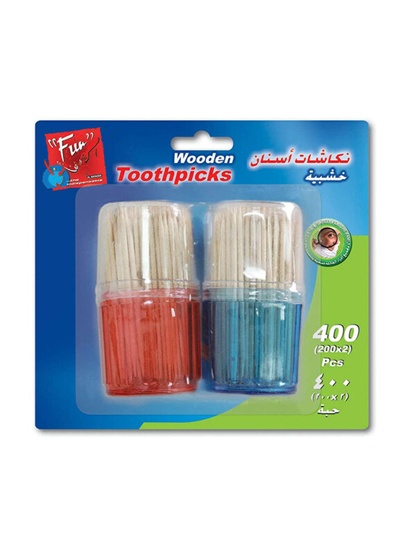 

Fun Indispensable Wooden Toothpick, 2 Pack x 200 Pieces