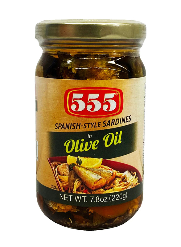 555 Spanish Style Sardins in Olive Oil, 220g