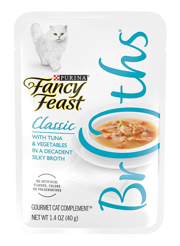 

Fancy Feast Broths Tuna and Vegetables Wet Cat Food, 40 grams