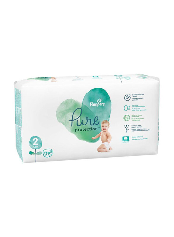

Pampers Pure Protection Diapers, Size 2, 4-8 kg, 39 Count