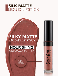 Flormar Silk Matte Liquid Lipstick, 002 Fall Rose, Brown
