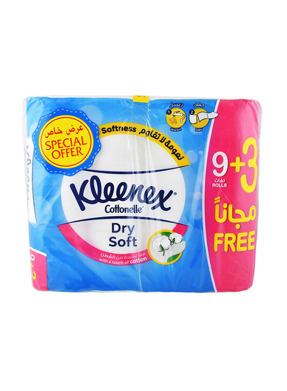 

Kleenex Cottonelle Dry Soft Bathroom Tissue, 12 x 200 Sheets