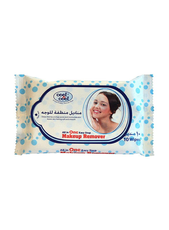 

Cool & Cool 10-Sheets Make Up Remover Wipes, Multicolour