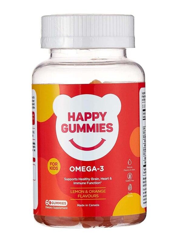 

Happy Gummies Omega-3 Candy, 60 Pieces