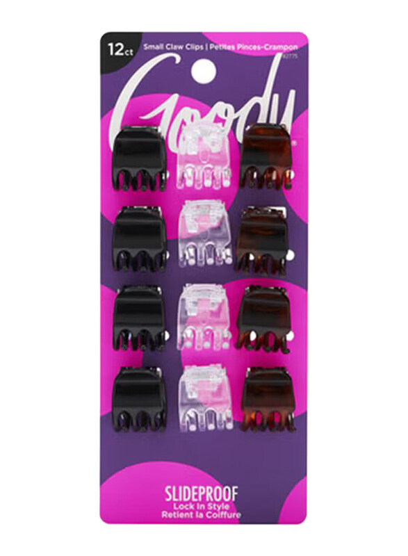 

Goody 16.5cm Classics 3 Prong Mini Claw Clip, 12 Pieces