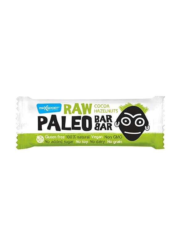 

Maxsport Paleo Raw Cocoa Hazelnuts Protein Bar, 50g