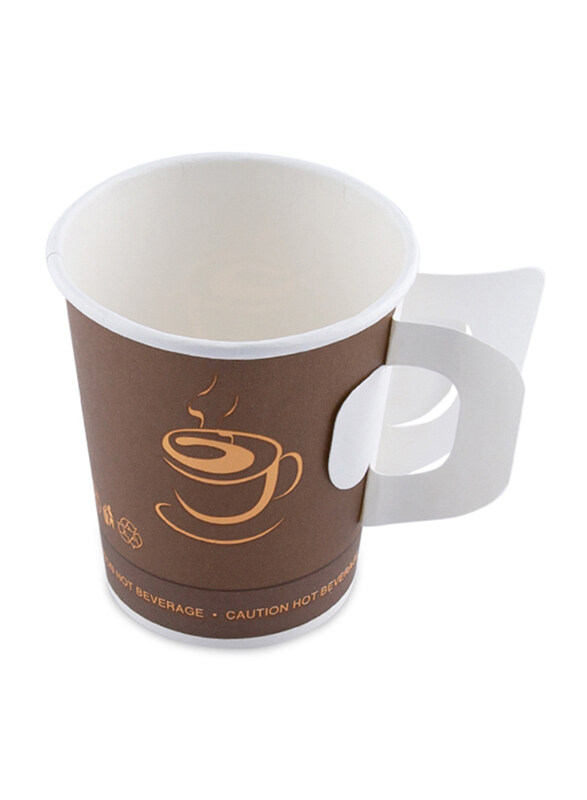 

Falcon 7Oz 50-Piece Disposable Paper Cup, with Handle, Dark Brown