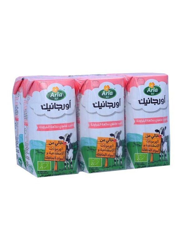 

Arla Organic Strawberry Milk, 6 Pieces x 200ml